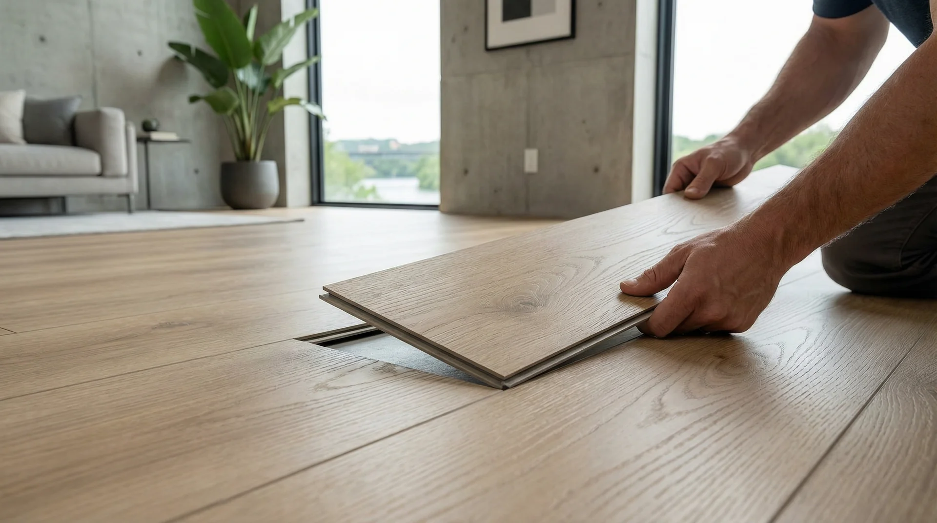 LVP flooring installation in Round Rock, TX home